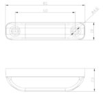 LED Umrissleuchte amber | 12-24v | 50cm Kabel | M10MV-500A – Bild 2