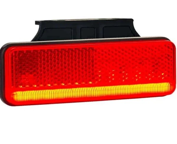 LED Positionsleuchte neonrot mit Bügel | 12-24v | 50cm. Kabel | MV-3250R