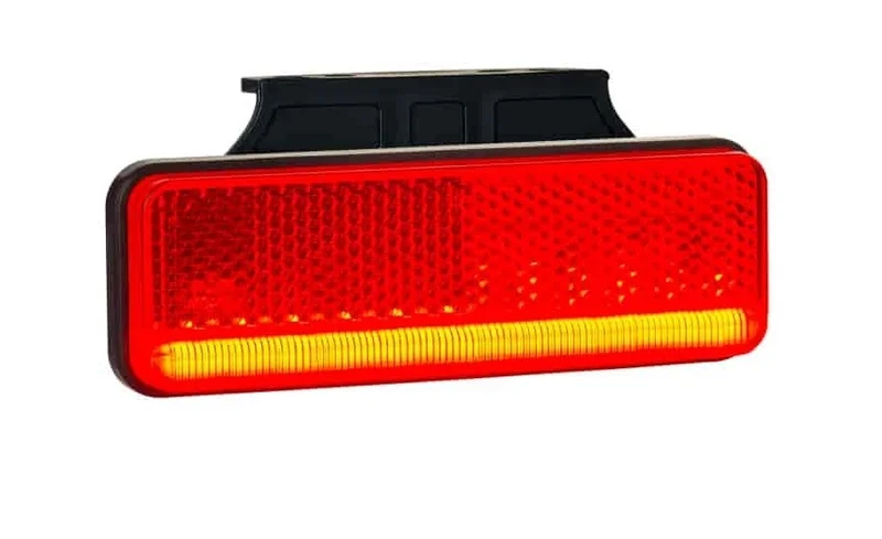 LED Positionsleuchte neonrot mit Bügel | 12-24v | 50cm. Kabel | MV-3250R