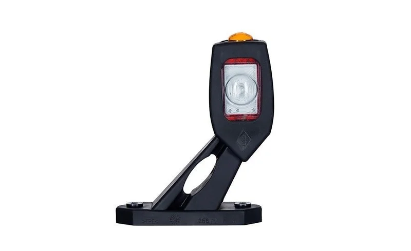 LED Begrenzungsleuchte links mit Alarm rot-weiß-amber 12-24v | MB-3632RWA