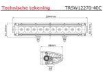 LED bar | 200 Watt | 19200 Lumen | 9-30v | 40cm Kabel | Deutsch Stecker | TRSW12270-40C – Bild 6