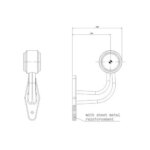 Links | LED Begrenzungsleuchte mit abgewinkeltem Griff | 12-24v | 0,75mm². Stecker | M10BV-411RW – Bild 4