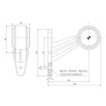 Links | LED Begrenzungsleuchte | abgewinkelter Griff | 12-36v | 1,5mm². Stecker | M10BV-321RW – Bild 4