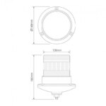 LED Rundumleuchte | 10-30v | mit PC Montagebügel | R10 | EQPR10ABM-SB – Bild 2