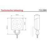 LED-Rückfahrscheinwerfer | 12-24v | 12watt | 660 Lumen | ECE-R23 | 7312BM – Bild 5