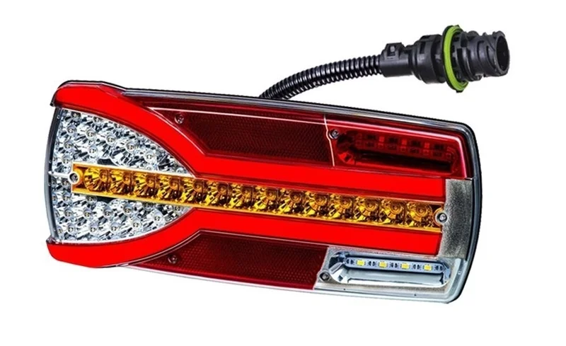 Links | LED Rücklicht dynamisches Blinklicht | 12-24v | 7-PIN AMP-Stecker | V14C7-901B7