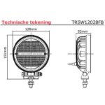 LED RFT Arbeitsscheinwerfer | 2272 Lumen | 9-36v | rund | TRSW12028FB – Bild 4