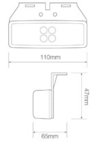 LED Umrissleuchte weiß | 12-24v | 20cm Kabel | 1491WM – Bild 2