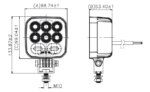 LED Arbeitsscheinwerfer | R65 Blitzer | 2250 Lumen | 9-36v | 4m. Kabel | WFF-1822A – Bild 9