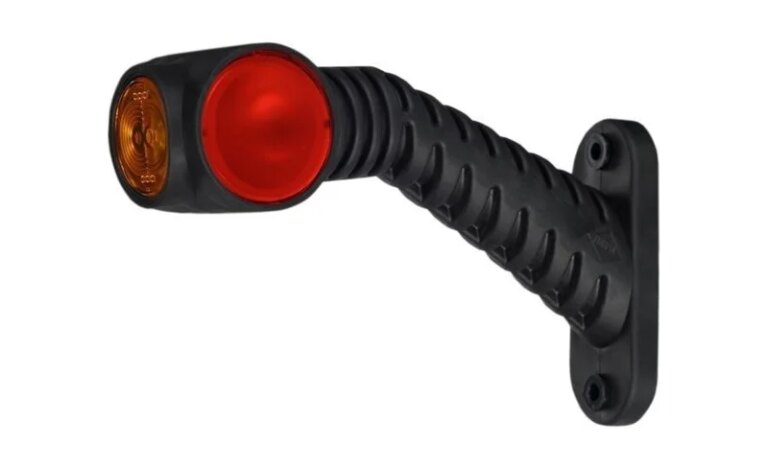 Links | LED Begrenzungsleuchte rot-weiß-amber | 12-24v | 50cm. Kabel | MB-4791RWA
