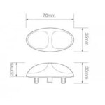 LED Umrissleuchte amber | 12-24v | 10cm Kabel | 37CAM2P – Bild 2