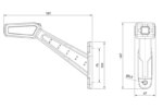 Rechts | LED Begrenzungsleuchte | 12-36v | 30cm. Kabel | rot-weiß-amber | MB-1462RWA – Bild 4