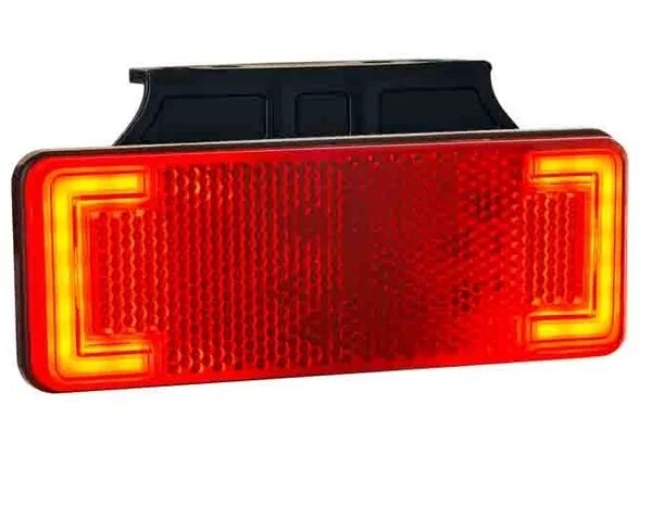 LED Positionsleuchte neonrot mit Bügel | 12-24v | 50cm. Kabel | MV-3150R