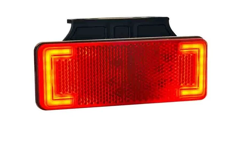 LED Positionsleuchte neonrot mit Bügel | 12-24v | 50cm. Kabel | MV-3150R