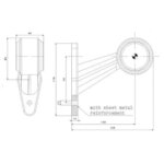 Rechts | LED Begrenzungsleuchte | abgewinkelter Griff | 12-36v | 1,5mm². Stecker | M10BV-322RW – Bild 4
