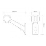 Rechts | LED Begrenzungsleuchte mit abgewinkeltem Griff | 12-24v | 20cm. Kabel | 1005RE – Bild 3