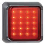 LED Nebelscheinwerfer mit schwarzem Rand | 12-24v | 40cm Kabel | 80FME