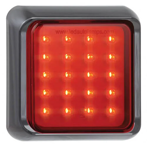 LED Nebelscheinwerfer mit schwarzem Rand | 12-24v | 40cm Kabel | 80FME