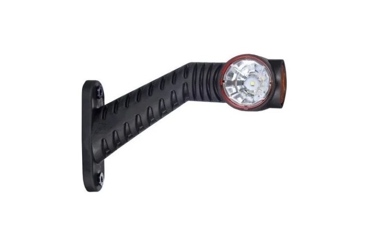 Links | LED Begrenzungsleuchte | rot-weiß-amber | 12-24v | 50cm. Kabel | MB-4891RWA
