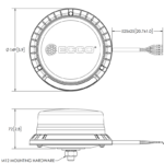 LED R65 Rundumleuchte 12-24v Gelb - CISPR25 - IP69K 1-Schraube | EB5101AA – Bild 2
