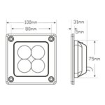 LED-Rückfahrscheinwerfer | 12 Watt | 660 Lumen | 12-24v | ECE-R23 | 73120BM – Bild 6