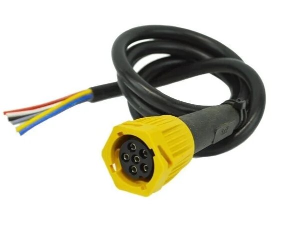 Links | 6-PIN Bajonett Anschluss | mit 200cm Kabel | V10AC-201B6