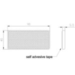 Bernsteinfarbener Reflektor | 90 x 40mm. | 3M-Klebestreifen | VRF-500A – Bild 2