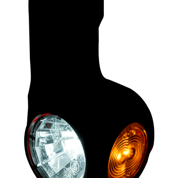 LED Begrenzungsleuchte dunkel links rot-weiß-amber 12-24v 60cm Kabel