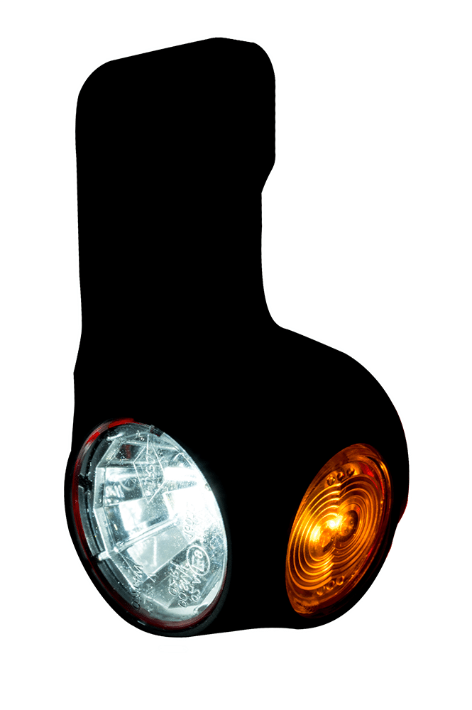 LED Begrenzungsleuchte dunkel links rot-weiß-amber 12-24v 60cm Kabel