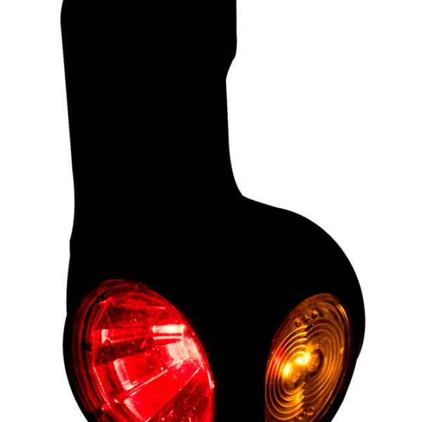 LED Begrenzungsleuchte rechts rot-weiß-amber 12-24v 60cm Kabel