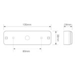 LED slimline Blinklicht - Positionsleuchte | 12-24v | 0,18m Kabel | 135AWME – Bild 3