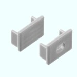 Endkappe | für BAC-ALU3 | mit Kabeldurchführungstülle | BAC-ALU3-CAP-O