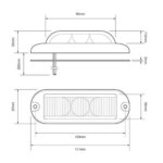 LED Blitzer 3 LEDs | weiß 180 Grad | 10-30v | LED3DVW180 – Bild 4