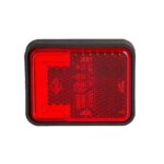 LED Positionsleuchte neonrot mit Bügel | 12-24v | 50cm. Kabel | MV-3500R