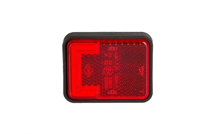LED Positionsleuchte neonrot mit Bügel | 12-24v | 50cm. Kabel | MV-3500R