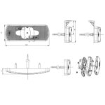 LED-Seitenmarkierer mit Blinklichtfunktion | 12-36v | 50cm. Kabel | M14ZK-300A – Bild 3