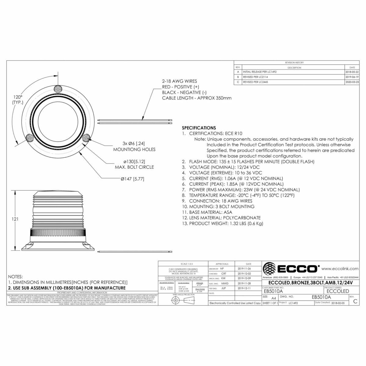 LED Rundumleuchte grün | 12-24v | R10 – Bild 2