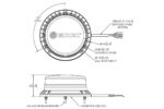 LED Rundumleuchte R65 12-24v Amber-transparent-CISPR-IP69K-3-Schrauben | EB5102CA – Bild 2