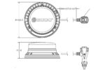 LED Rundumleuchte R65 12-24v Bernstein-transparent-CISPR25-IP69K-Magnet | EB5104CA – Bild 2