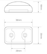 LED Positionsleuchte weiß | 12-24v | 40cm Kabel | 58WME – Bild 2