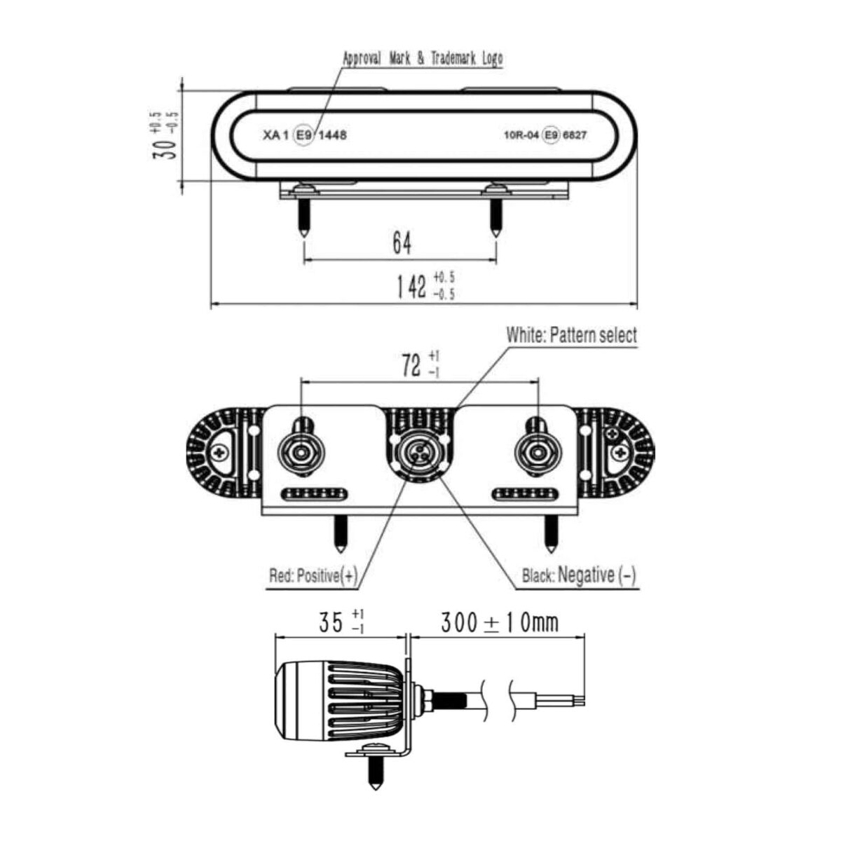 LED R65 Blitzer 6-LED weiß | 12-24v | ED5000C – Bild 2