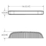 LED Blitzer kompakt amber-weiß 18-LED Split 12-24v – Bild 2