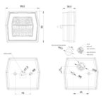 LED kompaktes Rücklicht mit Kennzeichenbeleuchtung | 12-36v | 100cm. Kabel | V10C4-730 – Bild 2