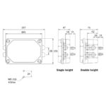Anschlussdose niedriges Modell 1 x 8 Anschluss IP54 – Bild 2