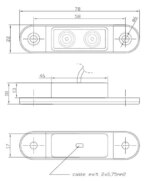 LED Positionsleuchte weiß | 12-24v | 0,75mm². Stecker | M10MV-210W – Bild 3