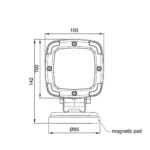 LED Arbeitsscheinwerfer 1700 Lumen auf Magnetfuß 12-24v 3.0m Kräuselband | WF-3617MM30 – Bild 2