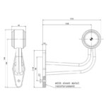 Links | LED Begrenzungsleuchte mit abgewinkeltem Griff | 12-24v | 20cm. Kabel | M10BV-601RW – Bild 5