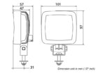 LED ABL ECE-R23 Arbeitsscheinwerfer 1000lm - 14W - IP69K - eingebauter DT-Stecker | D14857 – Bild 2