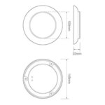 LED Nebelscheinwerfer mit Chromrand | 12-24v | 0,15m Kabel | 145FME – Bild 3