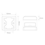 LED Rückfahrscheinwerfer mit schwarzem Rahmen | 12-24v | 40cm Kabel | 100WME – Bild 4